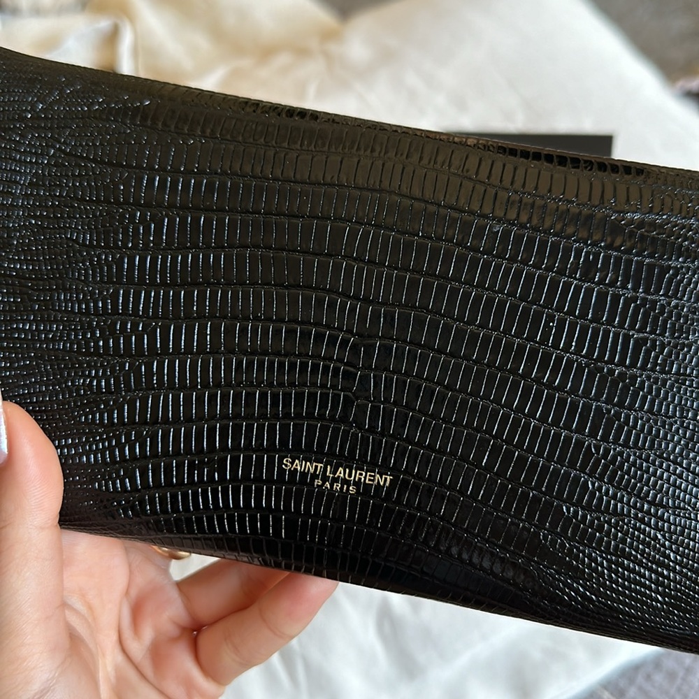 Brand new Saint Laurent Paloma Lizard-Embossed Leather Pochette - Picture 8 of 9